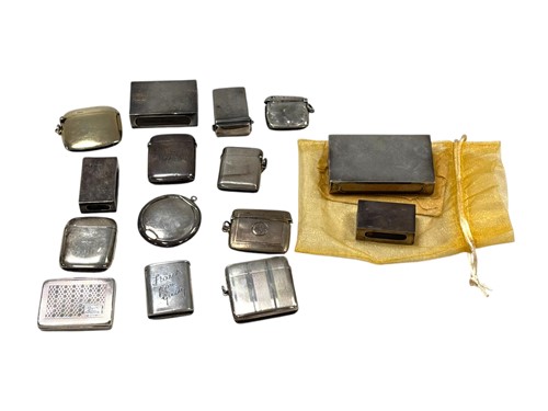 Lot 254 - A collection of 8 silver vesta cases, together...
