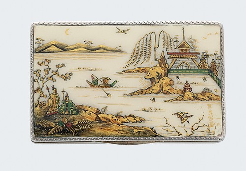Lot 288 - An early 20th century silver cigarette case with scenic cover