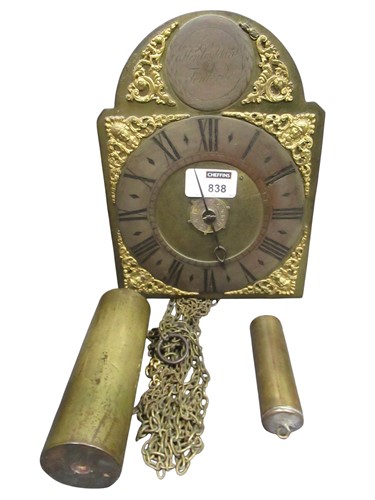 Lot 838 - A wall clock in the antique style, with arched...