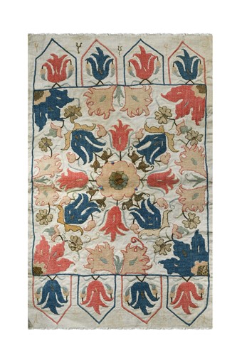 Lot 471 - An Islamic Turkish Ottoman embroidery, 18th century