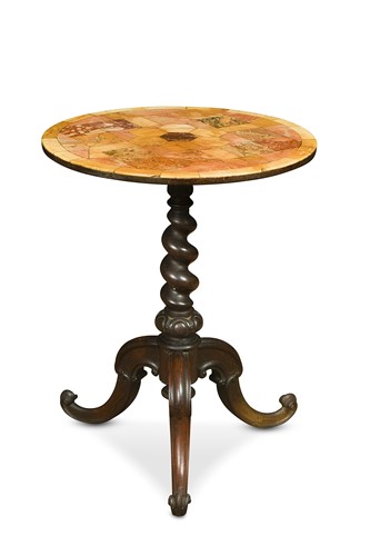 Lot 592 - A specimen top tripod table, 19th century and later