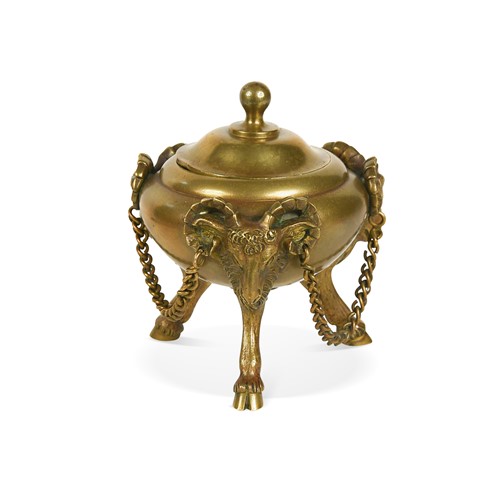 Lot 526 - A small bronze censer and cover in the Adam style