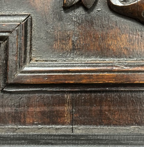 Lot 401 - A pair of carved oak panels depicting fruit, 19th century