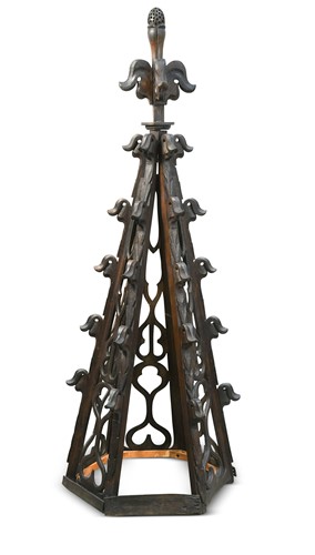 Lot 436 - A Gothic oak architectural spire, 19th century