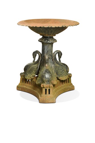 Lot 738 - A late Victorian black painted cast iron planter
