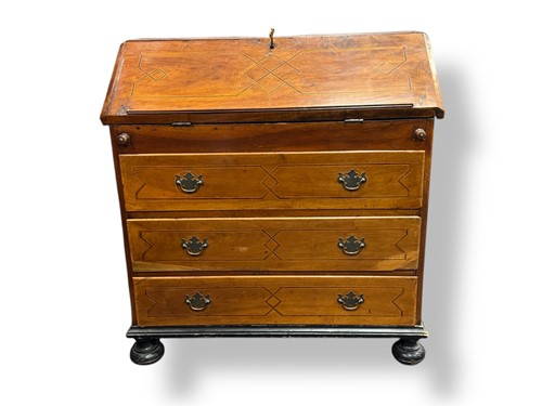 Lot 610 - A Continental late 18th century walnut and...