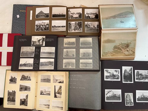 Lot 376 - Travel photograph albums, a family collection