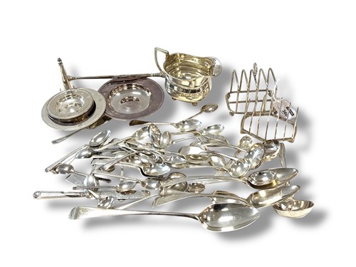 Lot 360 - A collection of silverware, including flatware,...