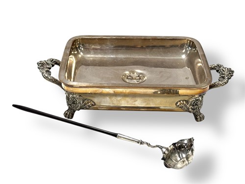 Lot 255 - A 19th century silver punch ladle with wooden...