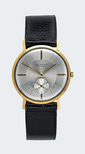 Lot 257 - Orator - A Swiss 18ct gold dress wristwatch