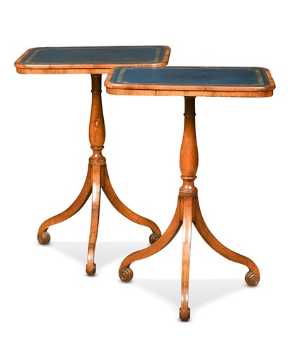 Lot 536 - A pair of rosewood occasional tables, 19th century and later