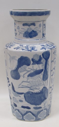 Lot 210 - A modern Blue and White Chinese vase, 37cm high