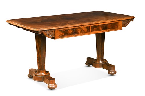 Lot 609 - A William IV rosewood library table
