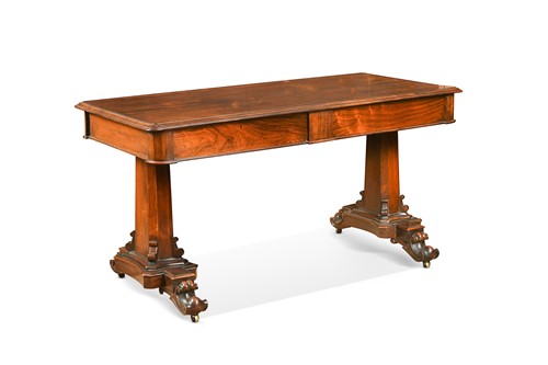 Lot 680 - An early Victorian rosewood library table