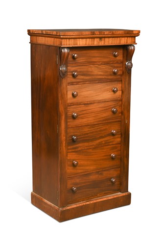 Lot 591 - A Victorian mahogany Wellington chest