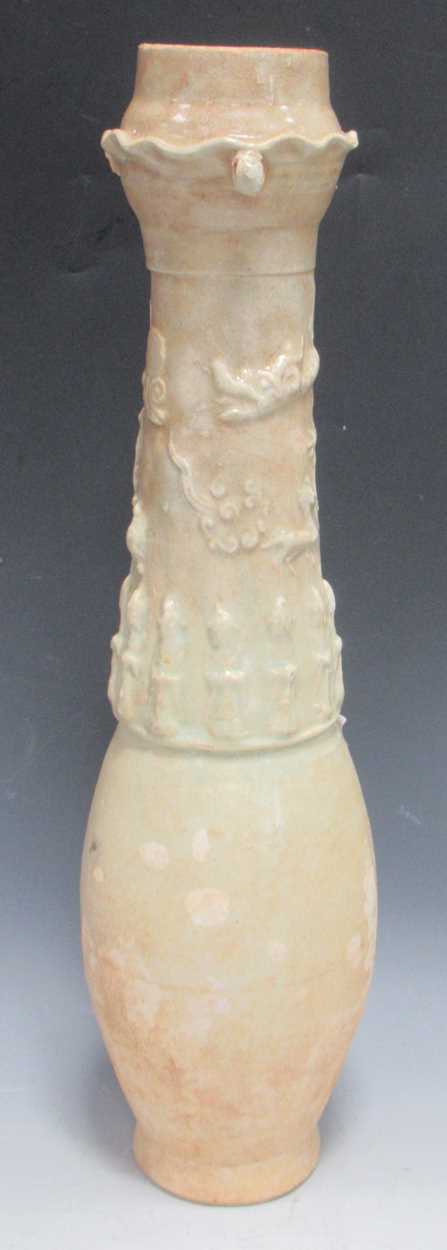 Lot 296 - A Chinese pottery funerary vase, Song Dynasty