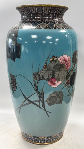 Lot 84 - A pair of Japanese large cloisonné vases, late Meiji Period, circa 1890