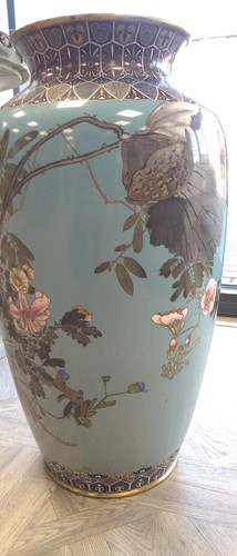 Lot 84 - A pair of Japanese large cloisonné vases, late Meiji Period, circa 1890