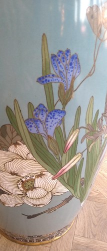 Lot 84 - A pair of Japanese large cloisonné vases, late Meiji Period, circa 1890