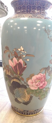 Lot 84 - A pair of Japanese large cloisonné vases, late Meiji Period, circa 1890