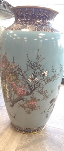 Lot 84 - A pair of Japanese large cloisonné vases, late Meiji Period, circa 1890