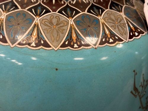 Lot 84 - A pair of Japanese large cloisonné vases, late Meiji Period, circa 1890