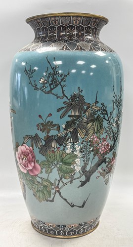 Lot 84 - A pair of Japanese large cloisonné vases, late Meiji Period, circa 1890