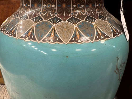 Lot 84 - A pair of Japanese large cloisonné vases, late Meiji Period, circa 1890