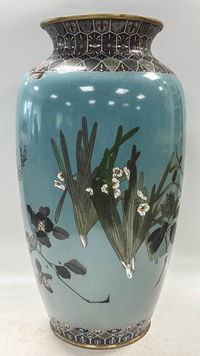 Lot 84 - A pair of Japanese large cloisonné vases, late Meiji Period, circa 1890