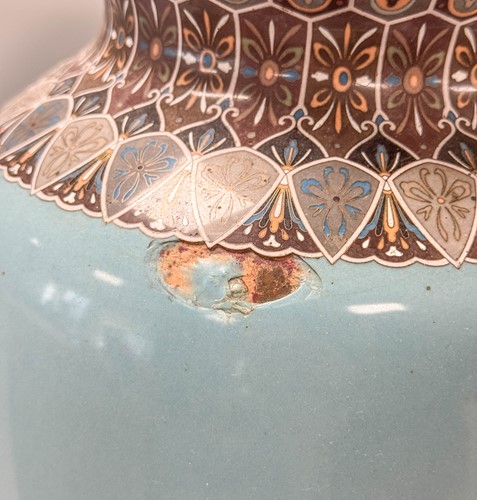 Lot 84 - A pair of Japanese large cloisonné vases, late Meiji Period, circa 1890