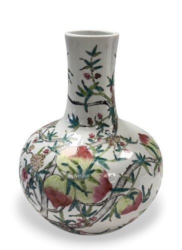 Lot 53 - A Chinese porcelain peach vase, 20th century
