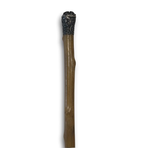 Lot 77 - A silver mounted Rhino stick