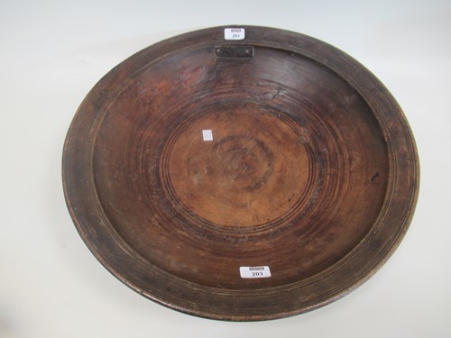 Lot 203 - A large treen dairy bowl, 18th/19th century,...