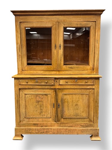 Lot 526 - A large Continental painted pine kitchen...