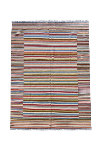 Lot 519 - A Paul Smith inspired flat weave kilim, of recent manufacture