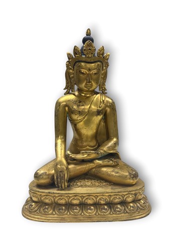 Lot 70 - A Chinese gilt bronze Bodhisattva, 20th century
