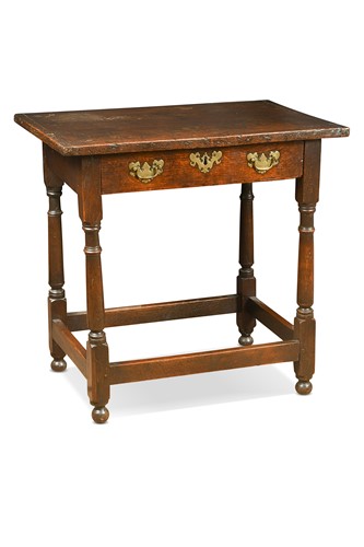 Lot 396 - An oak and elm lowboy, late 17th century