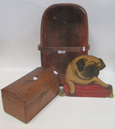 Lot 164 - A leather covered miniature trunk, chestnut...