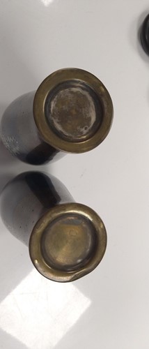 Lot 29 - A pair of Japanese cloisonne vases, floral...