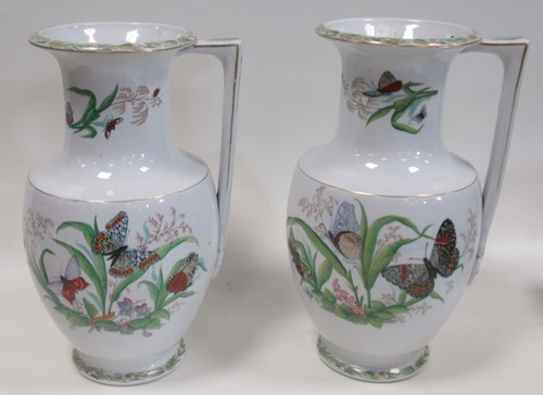 Lot 119 - An unusual pair of Belleek first period jugs,...