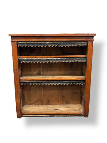 Lot 573 - A Victorian bookcase, with embossed black...