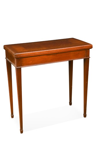 Lot 631 - An inlaid card table, late 19th century