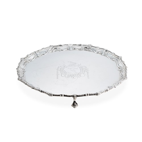 Lot 432 - A George III 18th century silver salver