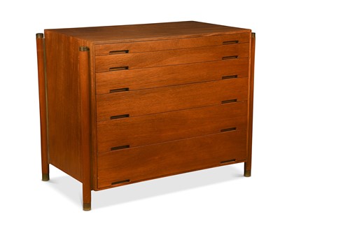 Lot 428 - An afromosia chest of drawers, mid 20th century