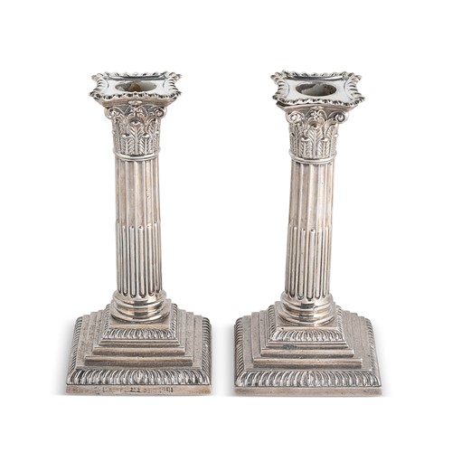 Lot 477 - A pair of Victorian silver library candlesticks