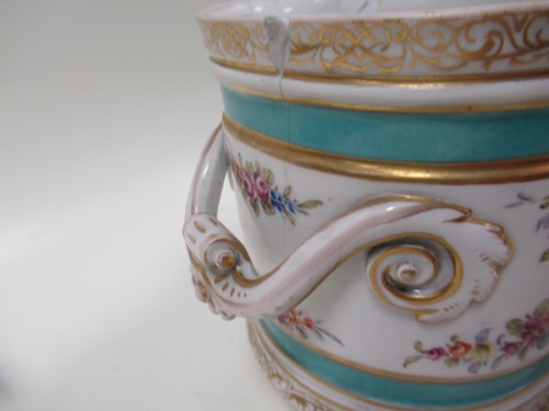 Lot 9 - A Berlin porcelain shaped cachepot or...
