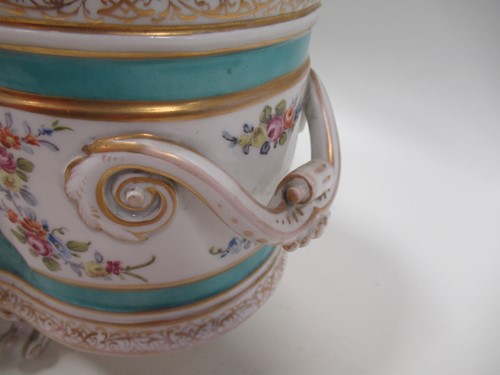Lot 9 - A Berlin porcelain shaped cachepot or...