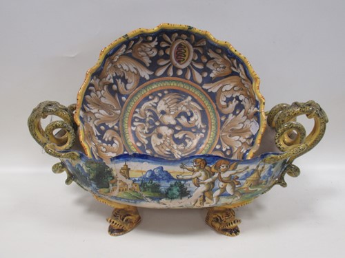 Lot 86 - A Cantagalli majolica jardiniere or...