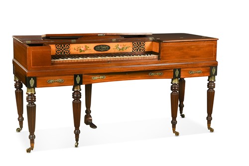 Lot 711 - A square piano by John Hills, London, early 19th century