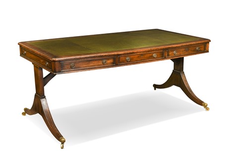Lot 699 - A Regency style mahogany library table
